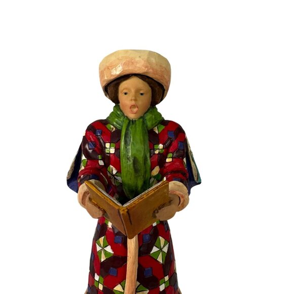 Jim Shore Here We Come A-wand'ring So Fair to Be Seen Woman Caroler Figurine - Picture 2 of 7